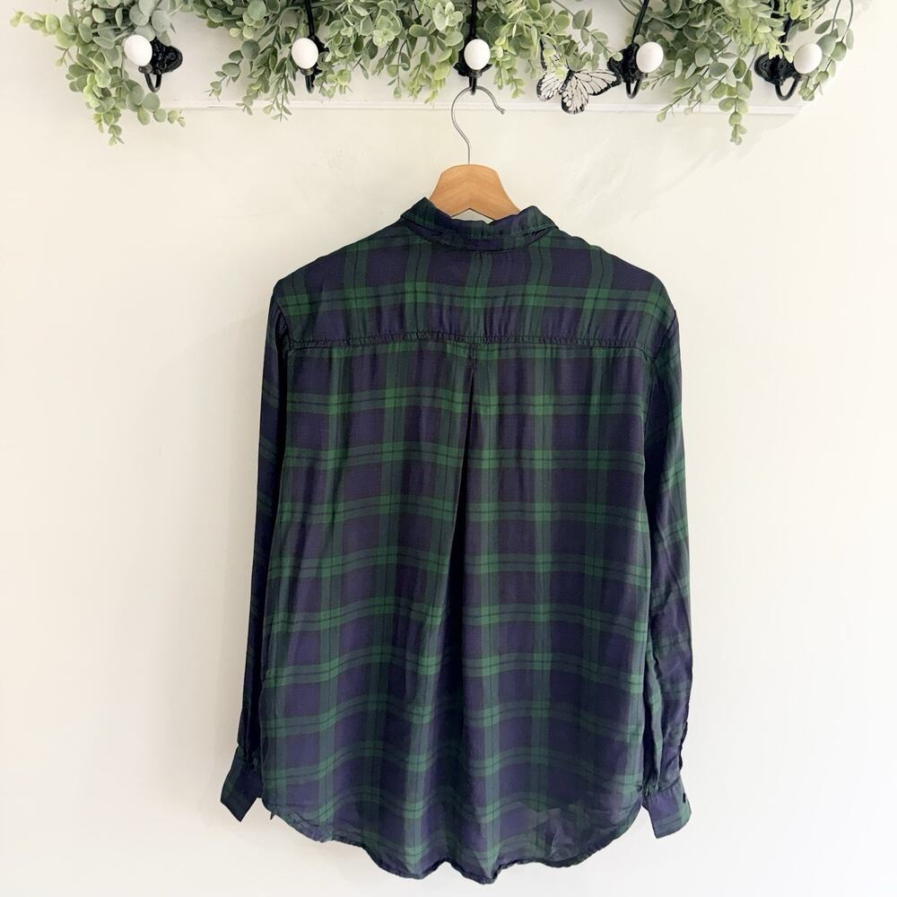 J.Crew Drapey button-up shirt in Black Watch tartan Size L VV4934 HO24 - Picture 4 of 7
